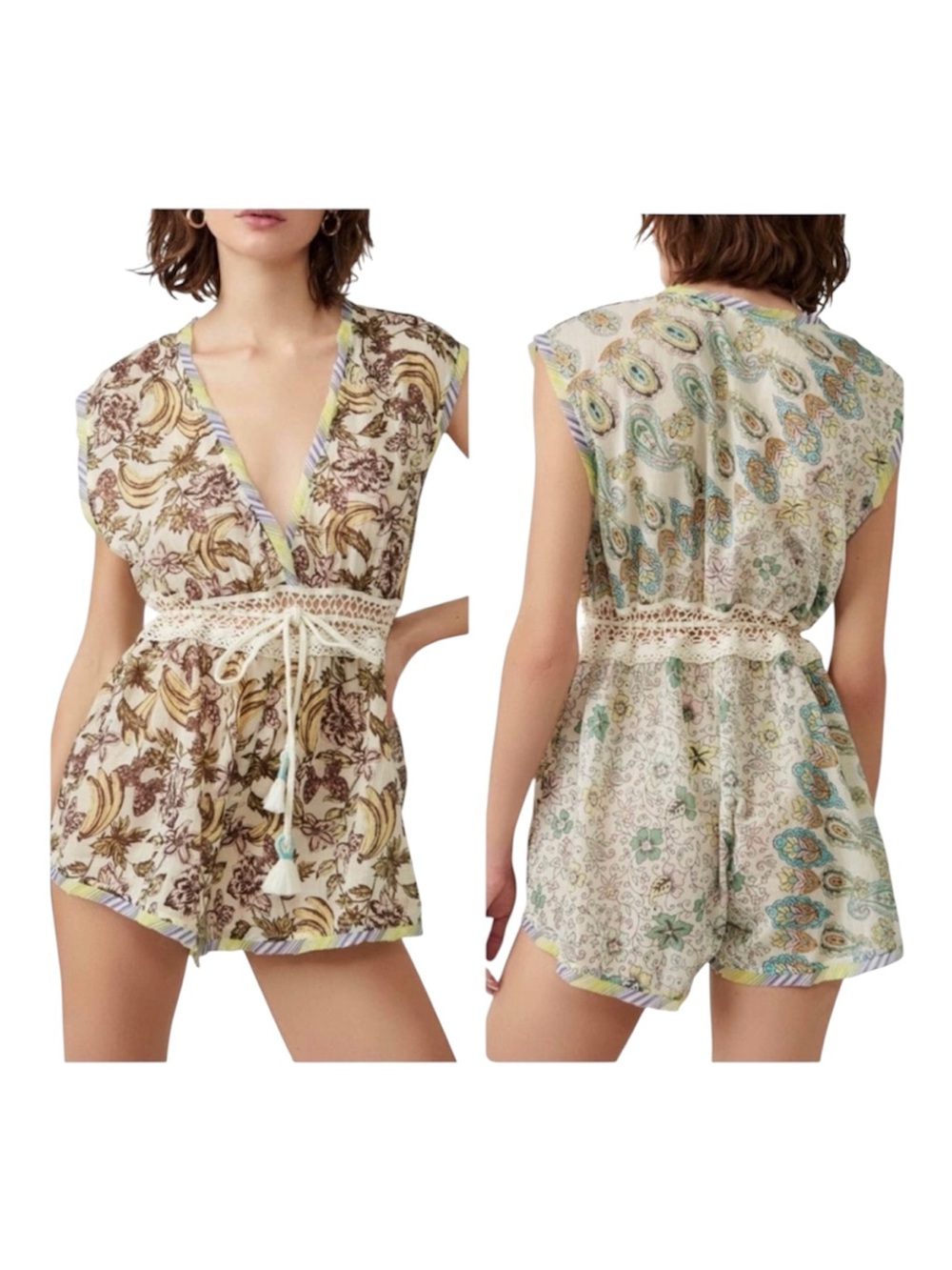 Free People Watching Waves Romper Large